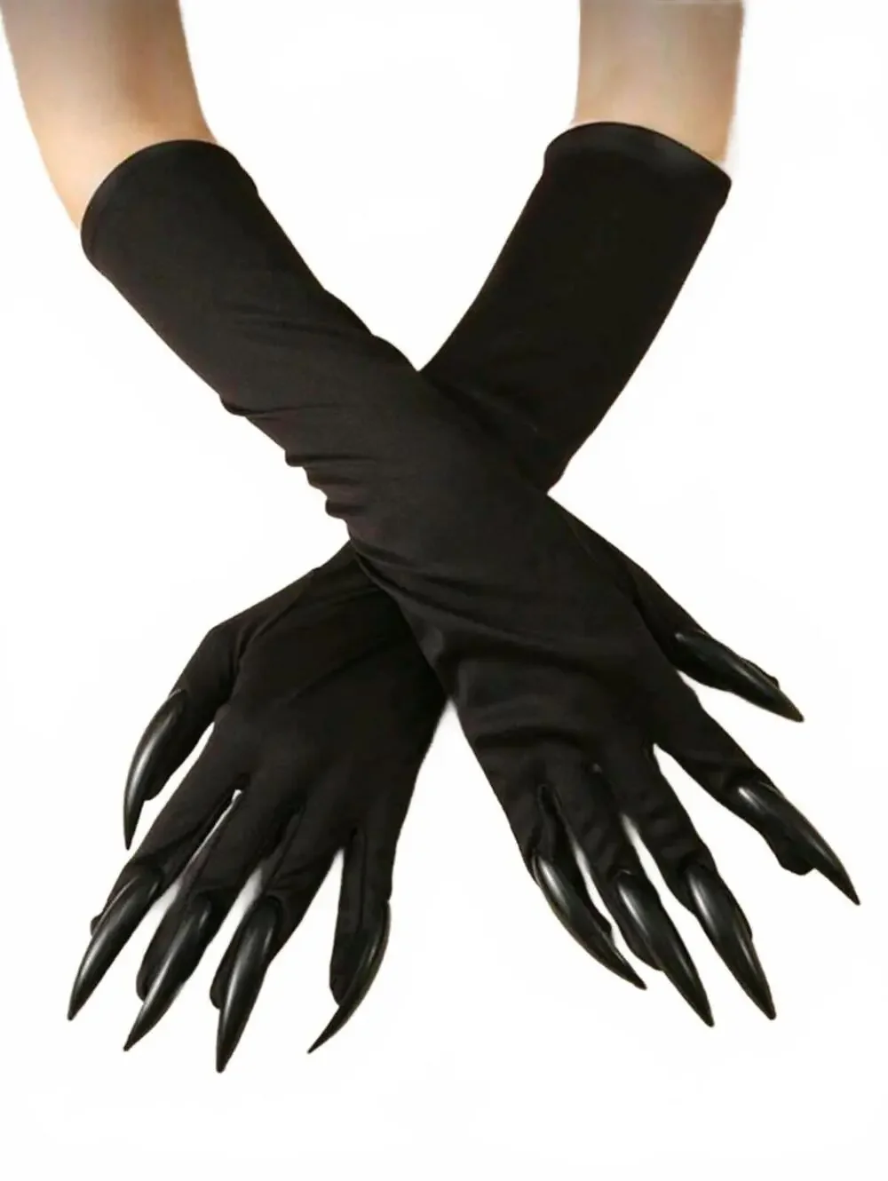 Black Stretchy Halloween Claw Gloves